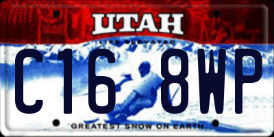 UT license plate C168WP