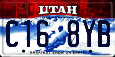 UT license plate C168YB