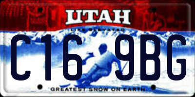 UT license plate C169BG