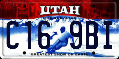 UT license plate C169BI