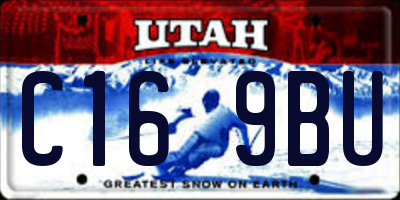 UT license plate C169BU