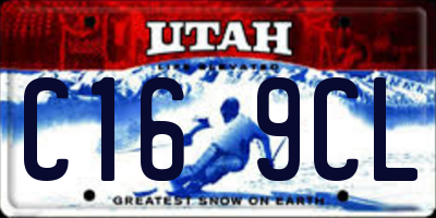 UT license plate C169CL