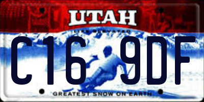 UT license plate C169DF