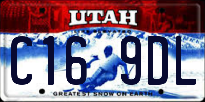 UT license plate C169DL