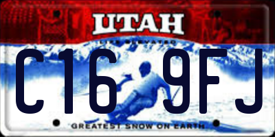 UT license plate C169FJ