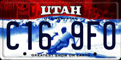 UT license plate C169FO