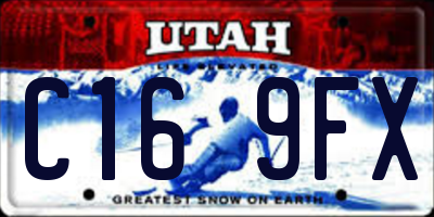 UT license plate C169FX
