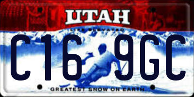 UT license plate C169GC