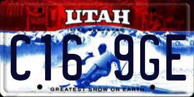 UT license plate C169GE