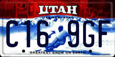 UT license plate C169GF