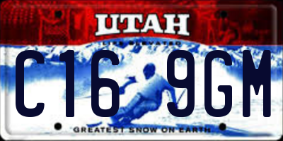 UT license plate C169GM