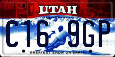 UT license plate C169GP