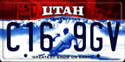 UT license plate C169GV