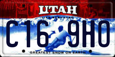 UT license plate C169HO