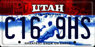 UT license plate C169HS