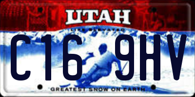 UT license plate C169HV