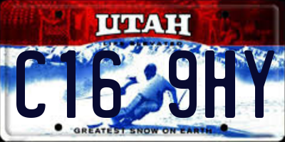 UT license plate C169HY