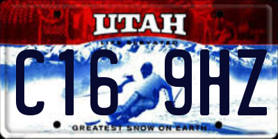 UT license plate C169HZ