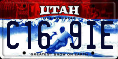 UT license plate C169IE