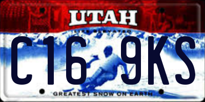 UT license plate C169KS