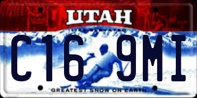 UT license plate C169MI