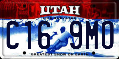 UT license plate C169MO