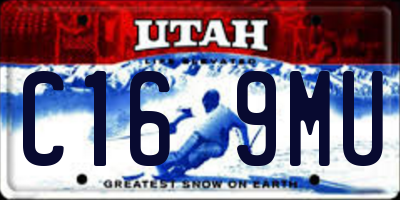 UT license plate C169MU