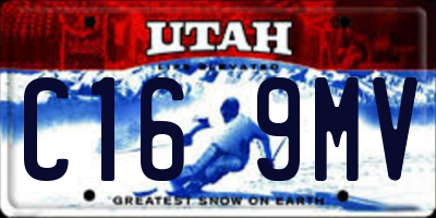 UT license plate C169MV
