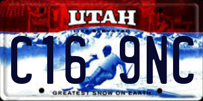 UT license plate C169NC