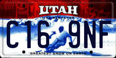 UT license plate C169NF