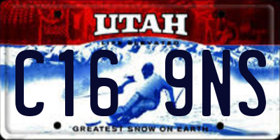 UT license plate C169NS
