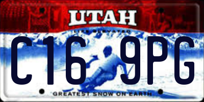 UT license plate C169PG
