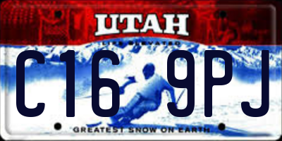 UT license plate C169PJ