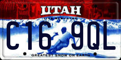 UT license plate C169QL