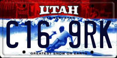 UT license plate C169RK