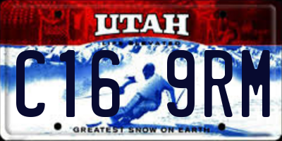 UT license plate C169RM