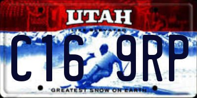 UT license plate C169RP