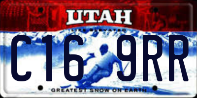UT license plate C169RR