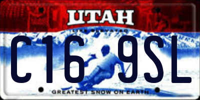 UT license plate C169SL