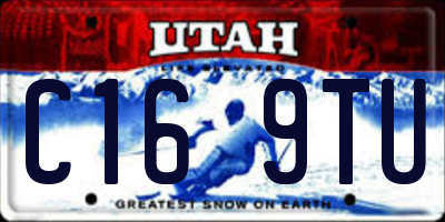 UT license plate C169TU