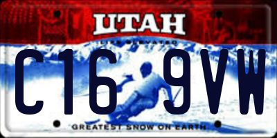UT license plate C169VW