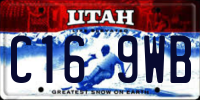 UT license plate C169WB