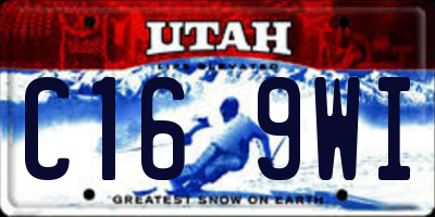 UT license plate C169WI