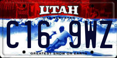 UT license plate C169WZ