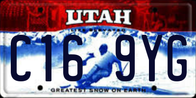 UT license plate C169YG