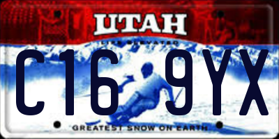 UT license plate C169YX