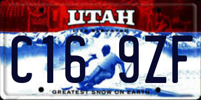 UT license plate C169ZF
