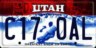 UT license plate C170AL