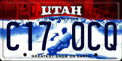 UT license plate C170CQ