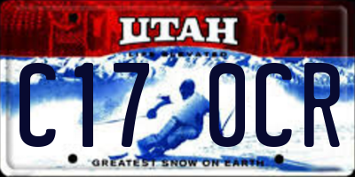 UT license plate C170CR